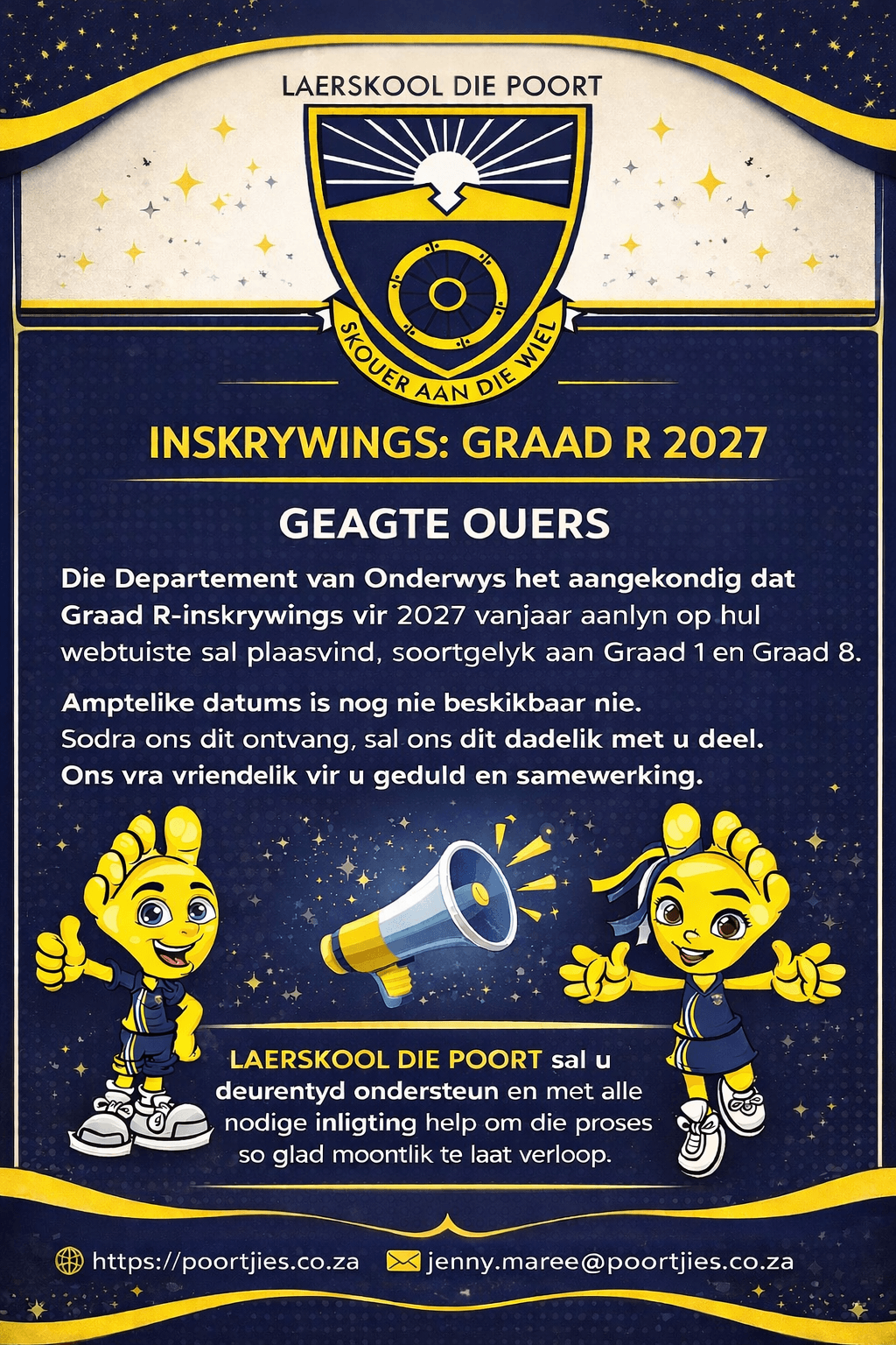 Inskrywings: Graad R 2027